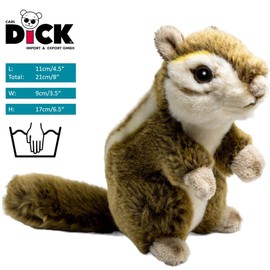 Carl Dick Chipmunk 6.5 inches, 17cm, Plush Toy, Soft Toy 3211