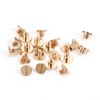 Walfront 10 Sets Sturdy Brass Buttons Stud Screw Nail Screwback