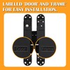 HBL' 2 Pack Hidden Door Hinges, 6 Inch Black Heavy