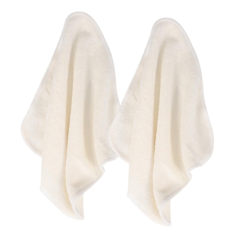 Baluue 6pcs Bamboo Fiber Face Washcloths Reusable Gentle Towels for