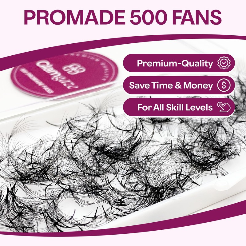 GLAMGAZE 500 Promade Fans - 3D to 16D, C CC
