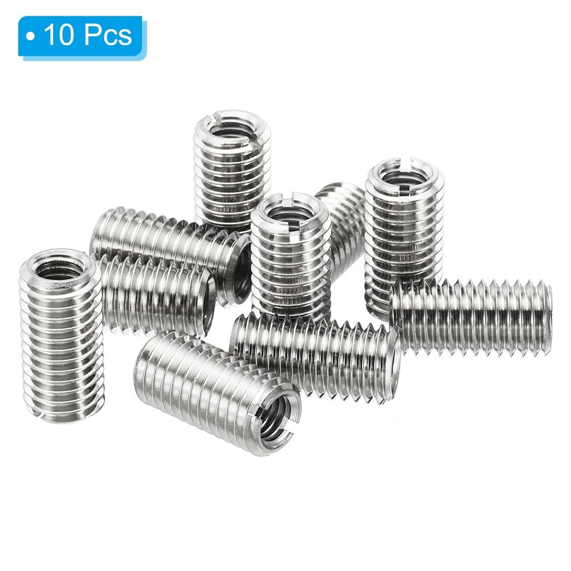 PATIKIL Thread Adapters Sleeve Reducing Nut, 10 Pcs M12x1.75 Male