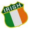 EmbTao Ireland Shield Flag Patch Embroidered Irish National Badge Biker