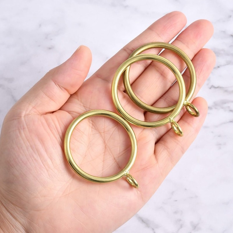 1.5-Inch Inner Diameter Metal Curtain Rings with Eyelets,Fits Up to