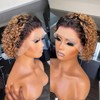 ONICA Short Afro Curly Pixie Cut Lace Front Wigs, HD