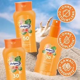 dulgon Sonnencreme 50 wasserfest 250ml - Sonnencreme ohne Octocrylene - Schutz vor UVA & UVB - Sonnenschutz Creme 50 vegan & mikroplastikfrei - Sun Cream, Sonnenschutz 50, Sonnencreme LSF 50