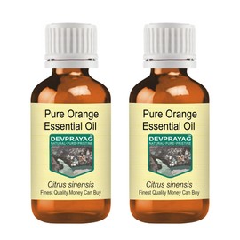 Devprayag Pure Orange Essential Oil (Citrus sinensis) Natural Therapeutic Grade Steam Distilled (Pack of Two) 100ml X 2 (6.76 oz)