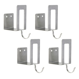 Oedema Stainless Steel Kitchen Pot Lid Holder Pan Cover Racks Wall Mounted Pan Lid Organizer Holder Silver, 4PCS with Screws (with Hook)