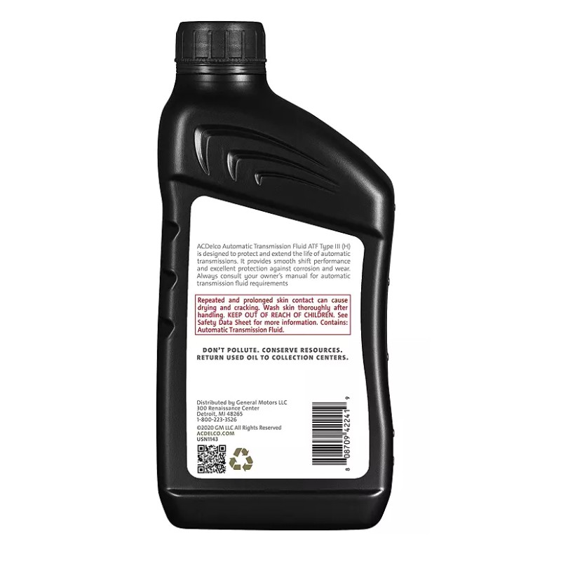 ACDelco ATF Type III (H) Automatic Transmission Fluid 6 Quart
