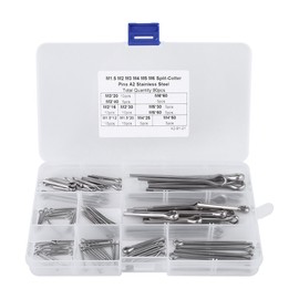 xuuyuu 90 Pcs Cotter Tweezers Cotter Pin Kit Cotter Pin Combination Cotter Pin Multi-Use 11 Types M1.5 M2 M3 M4 M5 M6 Clips Cotter Pin Tightening Assortment Kit Machinery Industry Replacement Case Included