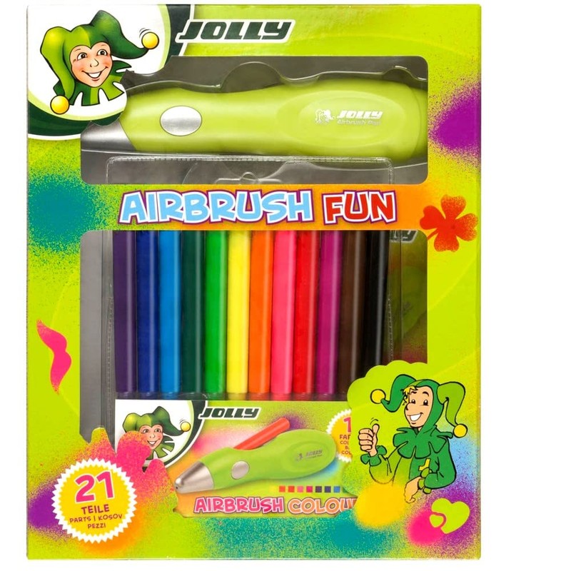 JOLLY - Airbrush for Children, 4446-0001, Set of 20 Pieces
