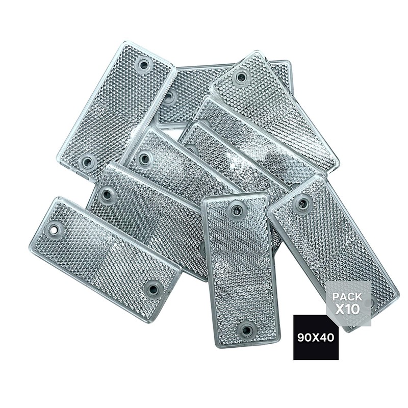 DOJA Barcelona Trailer Reflector Rectangular Rear Reflector Universal Pack 10