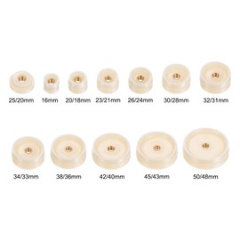 sourcing map 12pcs Watch Case Press Die Kit, Watch Case Back Nylon Fitting Dies Set Watch Repair Tool for Table Model Capping Machine, White