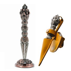 Unique Wand Dice Metal DND Dice Polyhedral with Spinning - Seven-in-One DND Dice for D&D, Sci-Fi, War, or Crime Theme Tabletop Games+Leather Bag