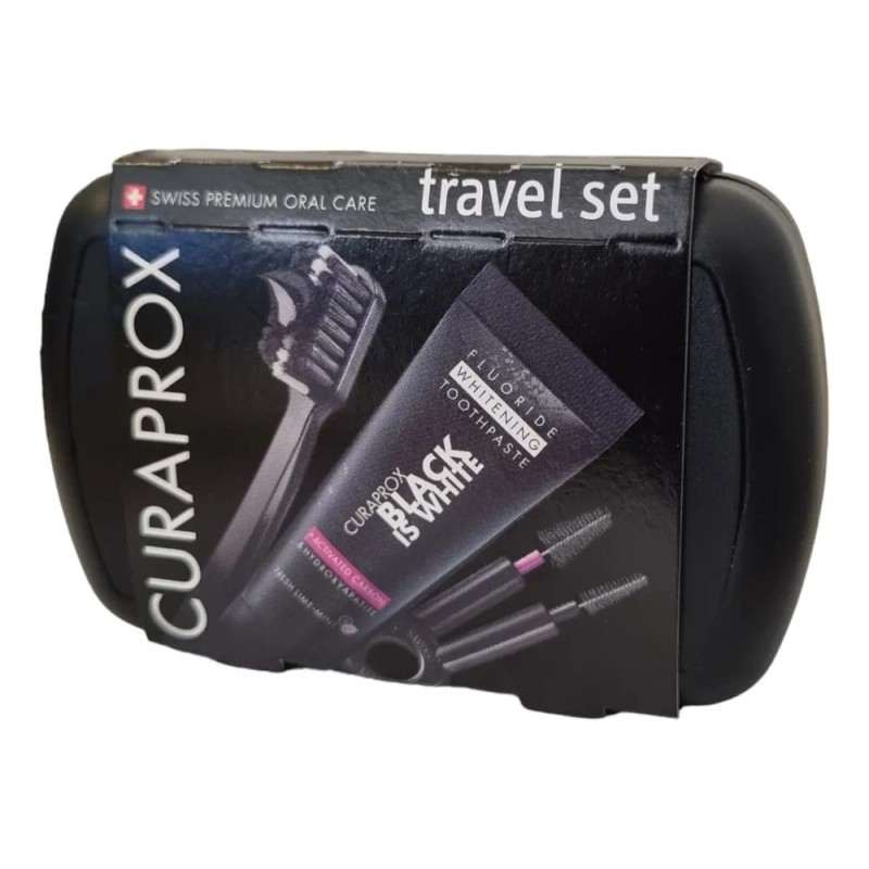 Set De Viaje Black Is White Curaprox