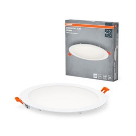 OSRAM Downlight Slim 225mm, LED Einbauleuchte, 22W, 4000K neutralweiß, 2000 Lumen, flaches Design, IP20, einfache Montage für Wohnräume und Küchen