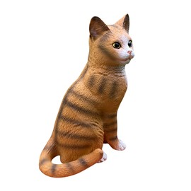 Kisangel Lifelike Kitten Statue Creative Cat Model Ornament for Cognitive for Play and Decoration Lightweight Portable for Home School and Park