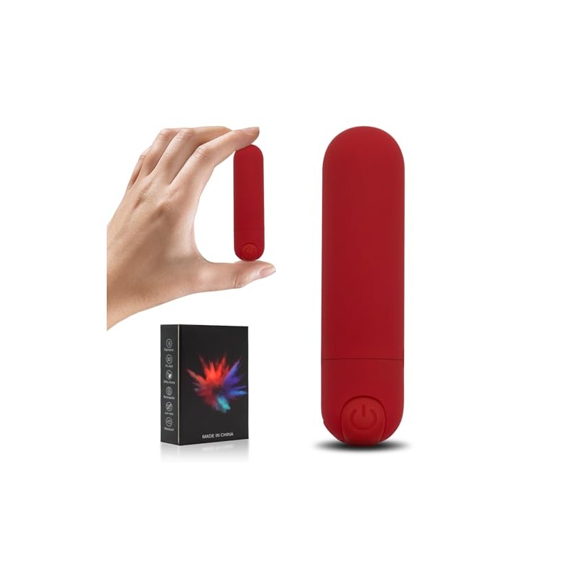 Handheld Cordless Massager USB Rechargeable Massage (Red)
