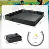 xinhang Foldable Camping Shower Base 41"x41"x5" with Drain Pipe, Indoor/Outdoor