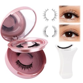 Magnetic Eyelashes Natural Look Magnetic Lashes with Applicator Reusable Magnetic Eyelashes No Glue and No Eyeliner Needed Magnetic Eyelashes 2 Pairs(YJ079+B01)
