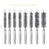 Pack of 8 Wire Brush Drill, Various Sizes, Cylinder Wire