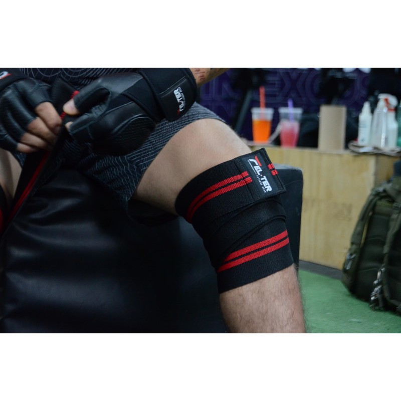 FELTER FITNESS Vendas para rodillas gym, rodilleras elásticas soporte para