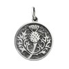Scottish Thistle 925 Solid Sterling Silver Charm Pendant Bracelet Jewelry