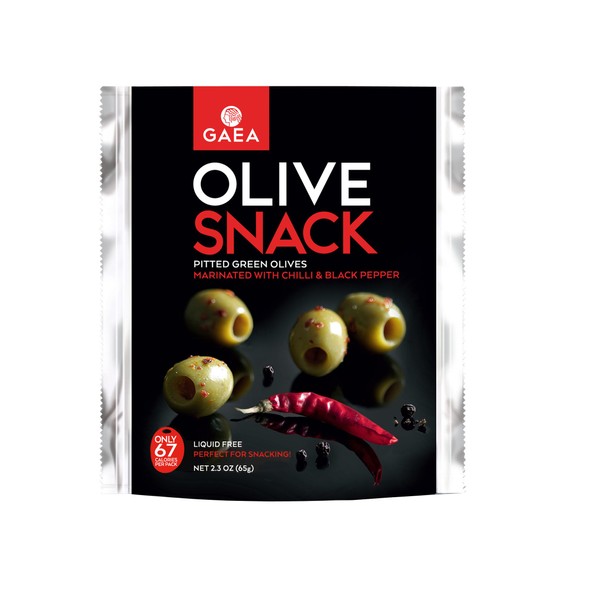 Olive Snack Packs - 8 ct. 2.3 oz Packs (Chili & Black Pepper)