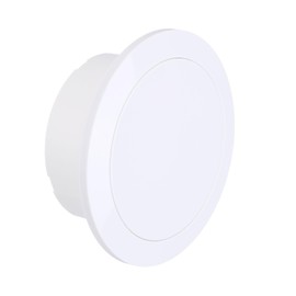 PATIKIL 5 Inch Round Air Vent, ABS Adjustable Soffit Exhaust Vent Cover with Built-in Screen Mesh for Home Living Room Kitchen Office Ventilation, White