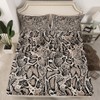 Snakeskin Pattern Fitted Sheet,Full Size Animal Skin Printed Collections Snake