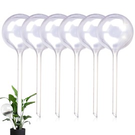 mizikuu 6 x Watering Globes for Plants, 26 x 8 cm, Plant Watering Balls, Dosed Watering, Automatic, Suitable for Planting Indoors and Outdoors, Lazy People, Holiday, Business Trip