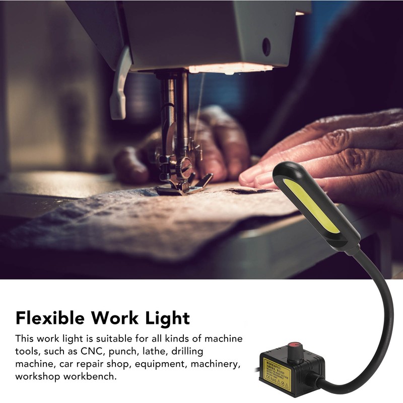 Magnetic Work Light Soft Gooseneck Knob Switch Magnetic Base Easy