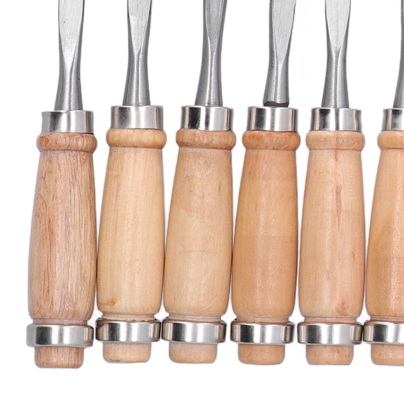 12Pcs Wood Turning Chisels Wood Grooves Parting Tools Set Woodworking