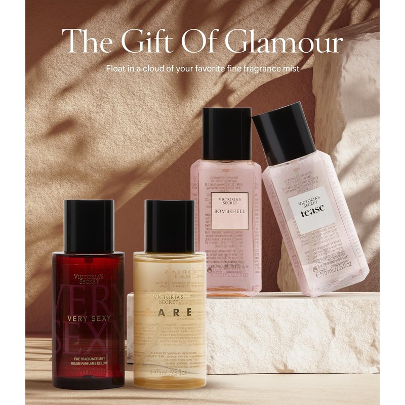 Victoria's Secret Fine Fragrance Mini Mist Gift Set, 4 Piece,