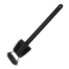 Grill Brush, Multifunctional Double Sided Cleaning Brush, Stainless Steel Wire Brush, American Grill Oven Cleaning Brush, Coffee Filtering by Hand (Black, One Size)