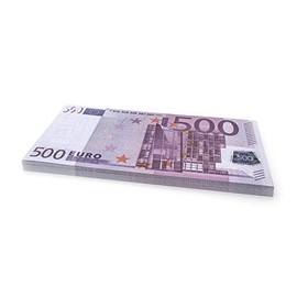 Cashbricks 75 x €500 Euro Spielgeld Scheine - vergrößert - 125% Größe