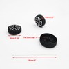 30PCS Toy Car Wheels 2mm Dia Shaft Plastic Wheels with