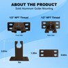 EZlumify Landscape Lighting Gutter Brackets, Mounting Bracket Base Plate for