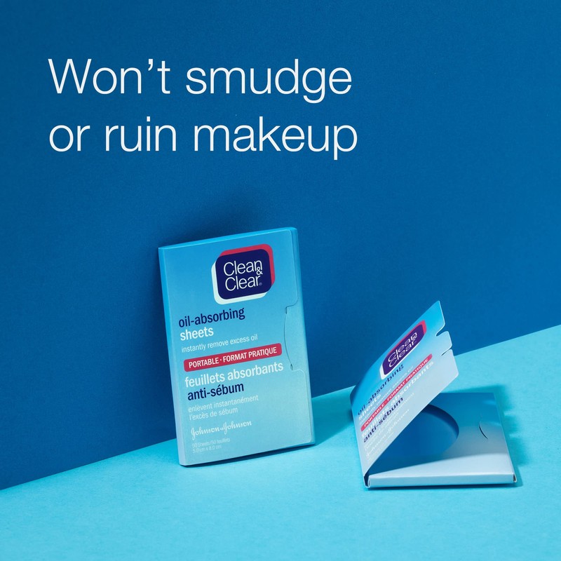 Clean & Clear Oil Absorbing Sheet, Blotting Paper, 50 Count