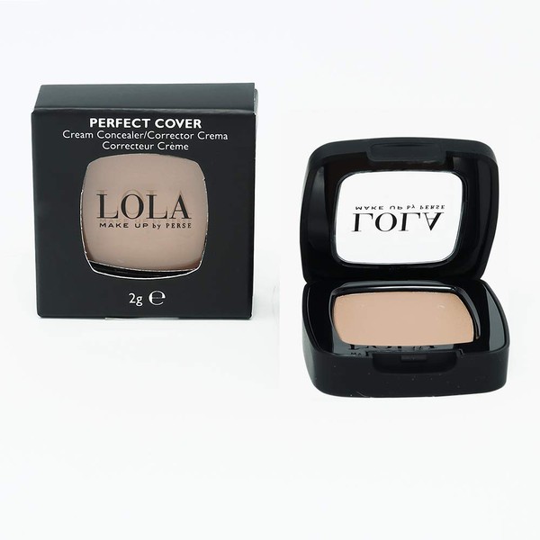 Lola Make-Up Perfect Corrector Cream Concealer for Dark Skin, Enriched with Vitamins A, C & E, Long-Lasting Coverage, Titanium Dioxide-Free No. 002