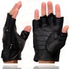 Milwaukee Leather SH851 Men's Black Deerskin Fingerless Gloves with Gel