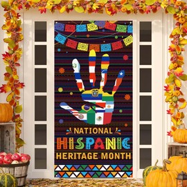 Yarcooly Hispanic Heritage Month Door Cover Latin American Banner Spanish Classroom Decorations National Hispanic Heritage Month Decorations for Classroom Home