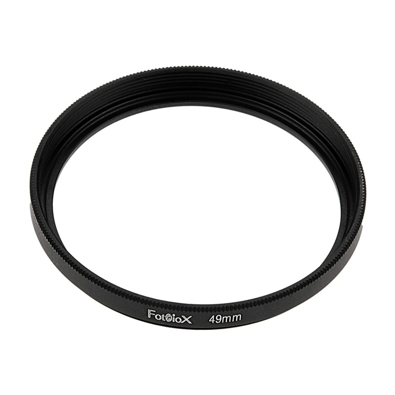 Fotodiox Metal Spacing Ring, Anodized Black 49-49mm