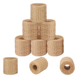 9 Roll 218 Yards Raffia Ribbon, Versatile Raffia Yarn for Crochet, Raffia Paper Ribbon for Gift Wrapping, Paper Ribbon, and Raffia String. (Total 1962 Yards) by IHDYPPEW