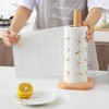 Wood Paper Towel Holder, Anti Slip Base Paper Towel Holder