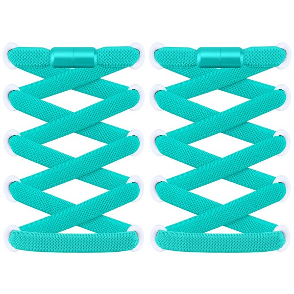 RJ-Sport 2 Pairs of Flat Shoelaces without Tying - Elastic