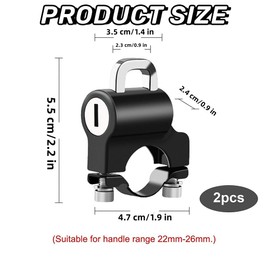Motorcycle Helmet Lock, 2Pcs Universal Motorcycle Helmet Anti-Theft Security Helmet Lock, Motorcycle Universal Helmet Lock, Motorcycle Helmet Security Hook Lock,Theft Helmet Security Lock Helmet Lock