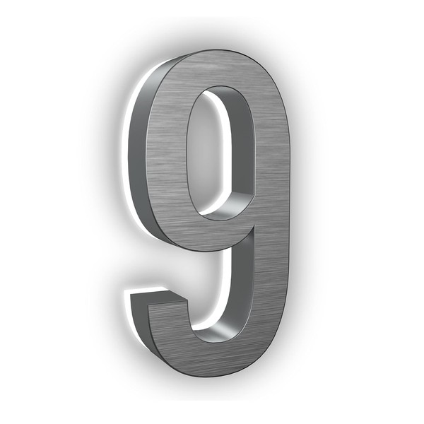 5 Inch House Numbers, Stainless Steel, Premium Quality, Backlit LED