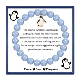 PARTNER Penguin Gift Penguin Lover Gifts Penguin Friendship Bracelet Penguin Spirit Animal Gift Penguin Teamwork Gifts Inspiration Gift for Friend, one size fit all, Stone, na unknow