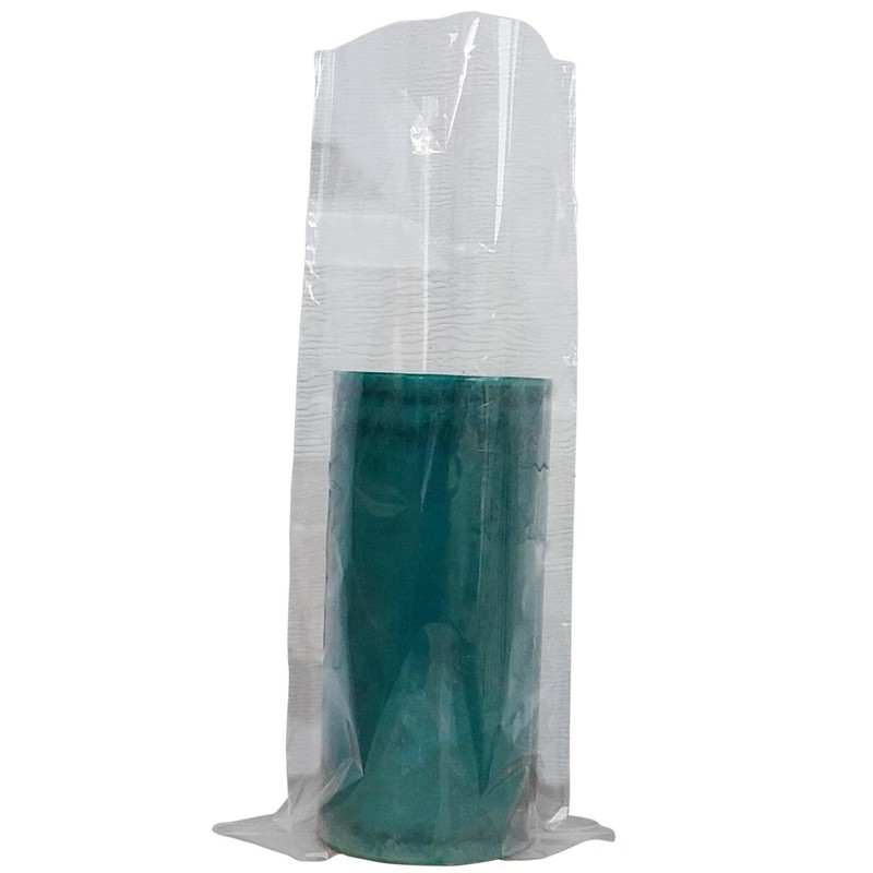 10 Clear Cello/Cellophane Wine Bottle Bag - 4" x 4"